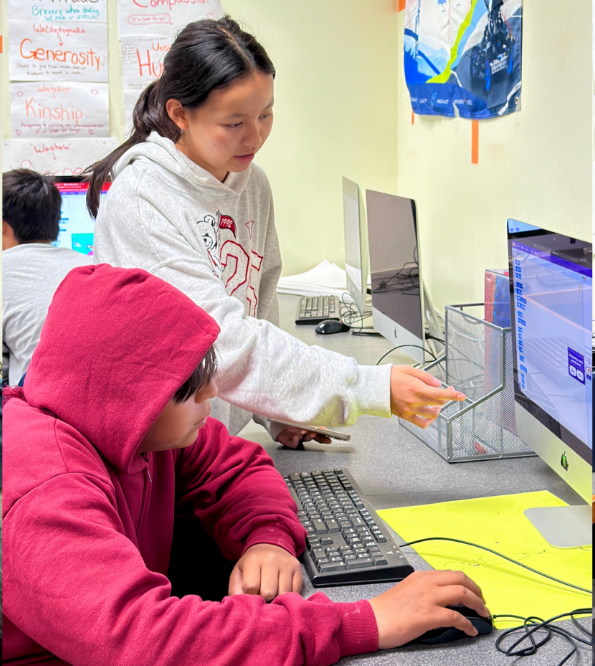 Participants coding together